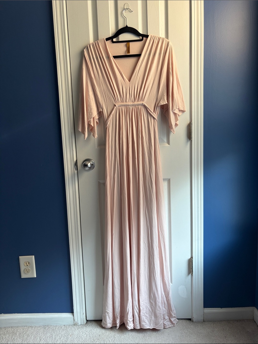 Rachel Pally Long Caftan Maxi Dress Size Large Pale Pink